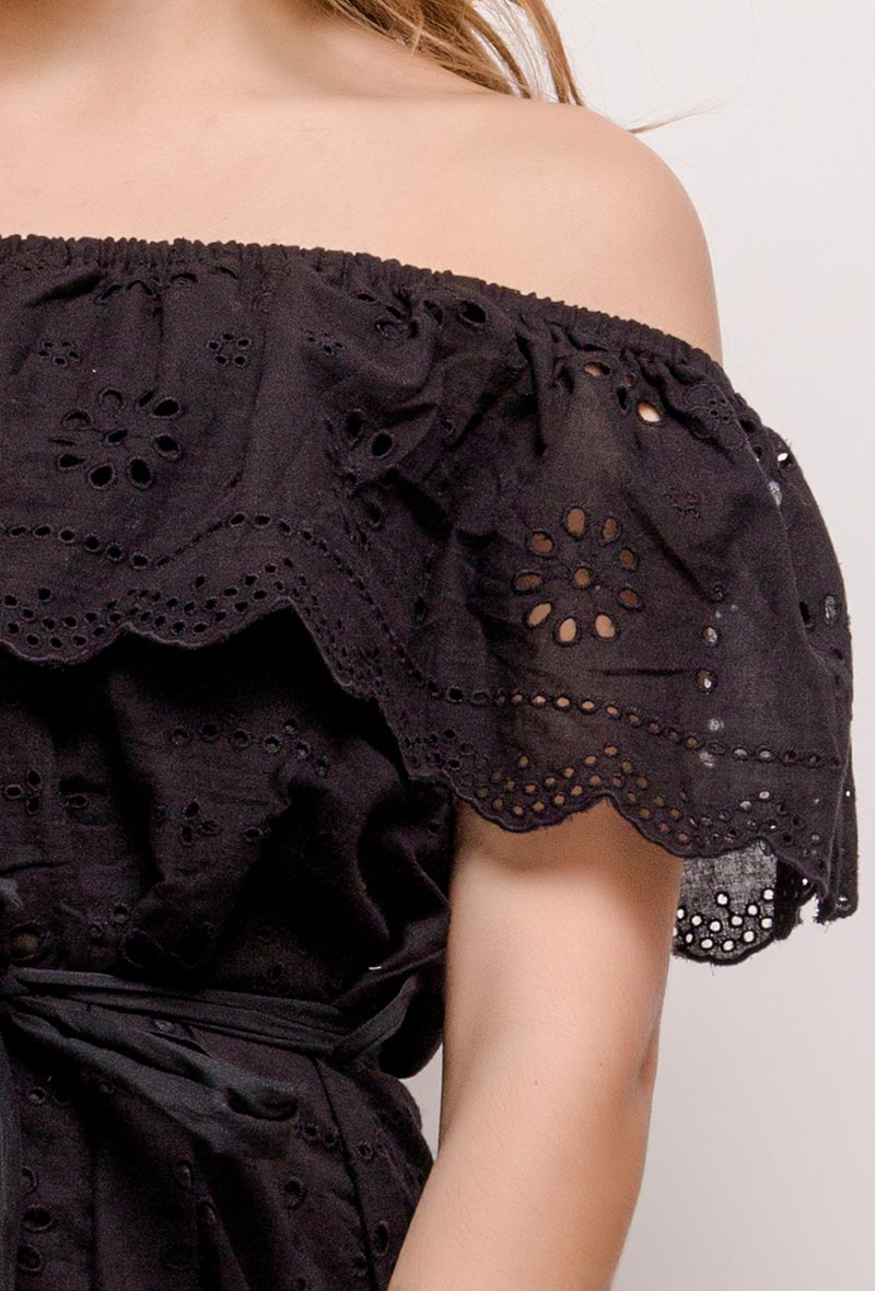 Robe bohème - Noir - Lilie Rose - Femmes/Robe, jupe ...