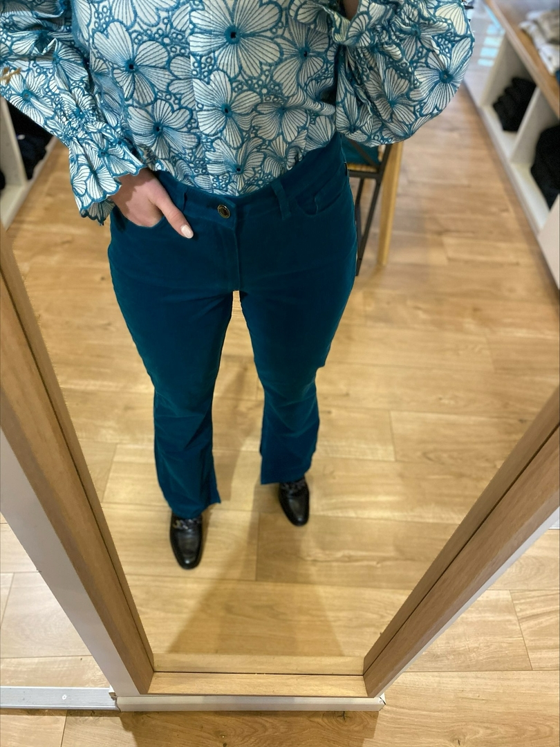 Vesper - Pantalon ajusté en velours - Sarcelle | ASOS