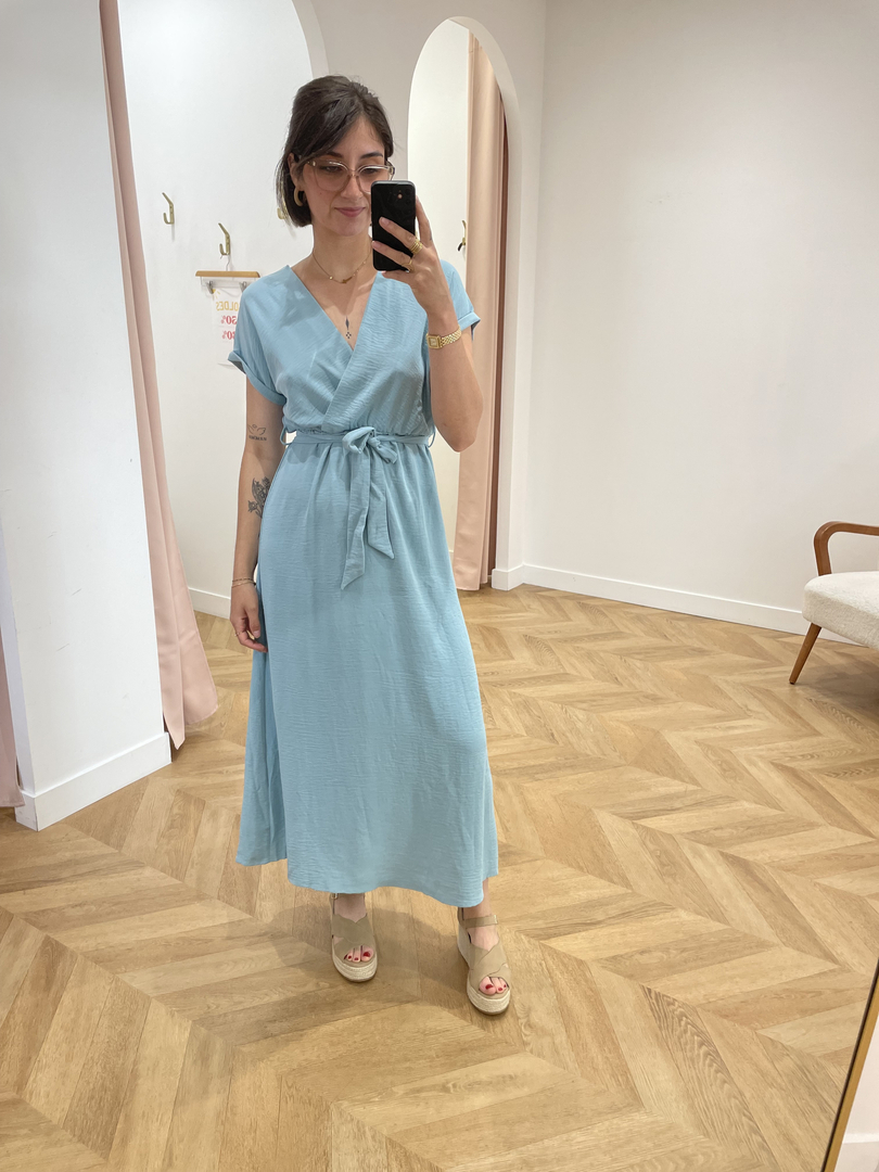 Robe Giulia Grace 100% coton BION - Bleu main image 0