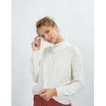 IKKS-PULL BLANC CASSE MOHAIR MELANGE _ COL MONTANT I_CODE-QR18074-19_1