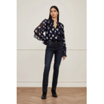 Josie Indi Blouse 9001-3612-SHI Black/Blue Magic