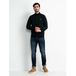 M-3020-SWC326 - Men Sweater Collar Zip 9999 Black  3