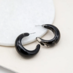 N108 6BOO0239 IRENE BOUCLE OREILLE * 09053 NOIR/CR