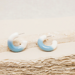 Boucles d'oreilles Janette Turquoise/Ecru