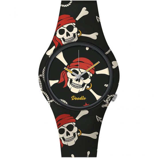 Montre Doodle Watch Pirates Skull rouge