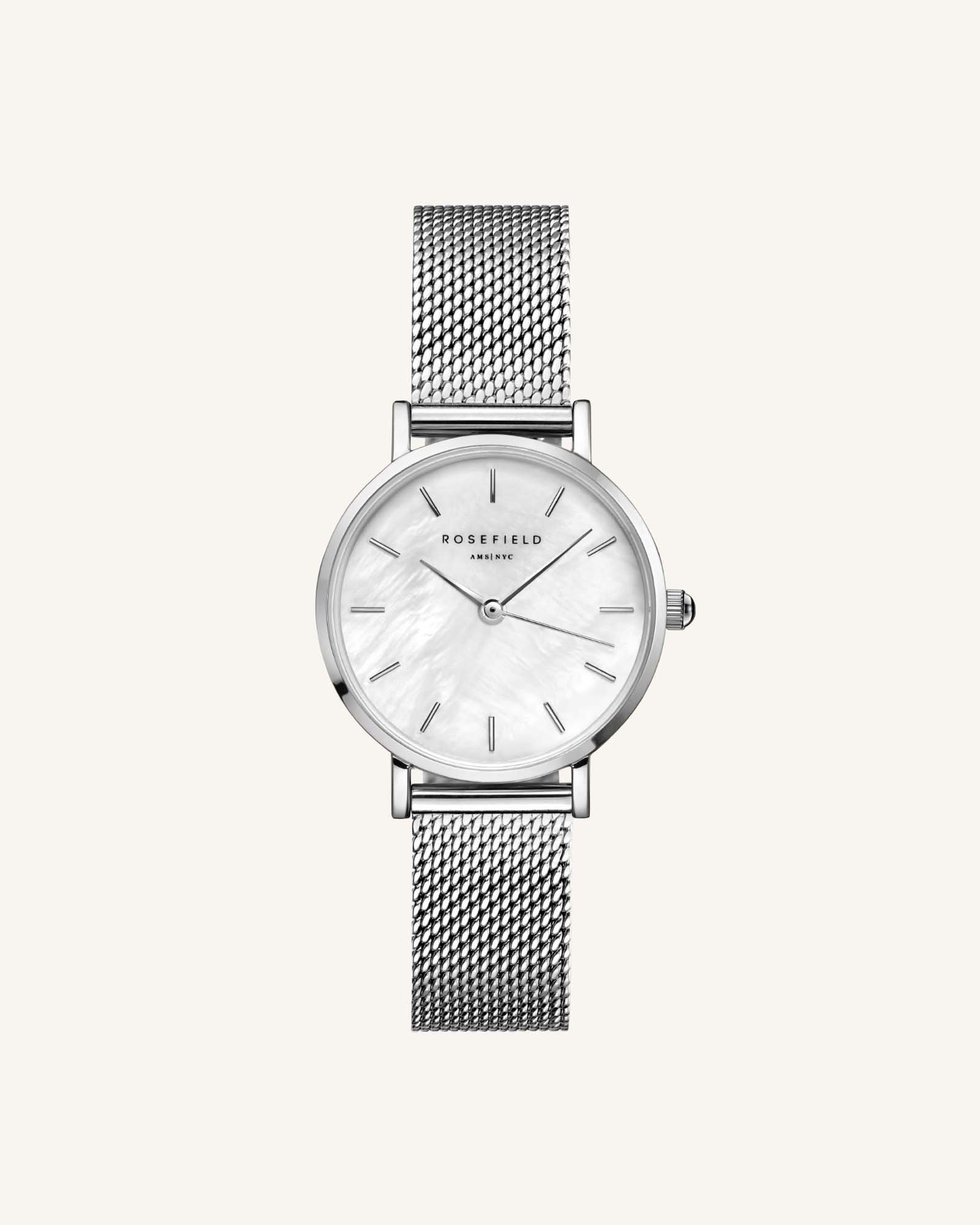 Montre Rosefield The Small Edit Blanc Argent 26SW-266