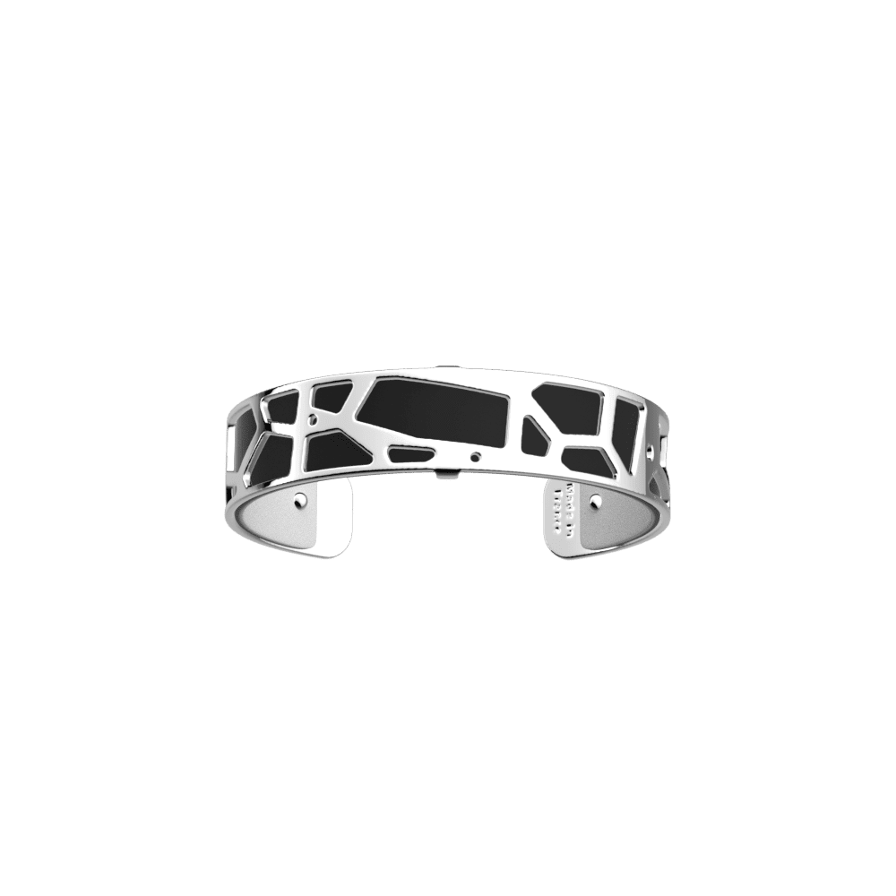 manchette-les-georgettes-girafe-argent-14mm-noir-blanc