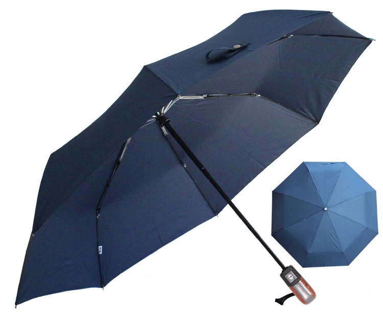 Parapluie pliant de qualité bleu profil