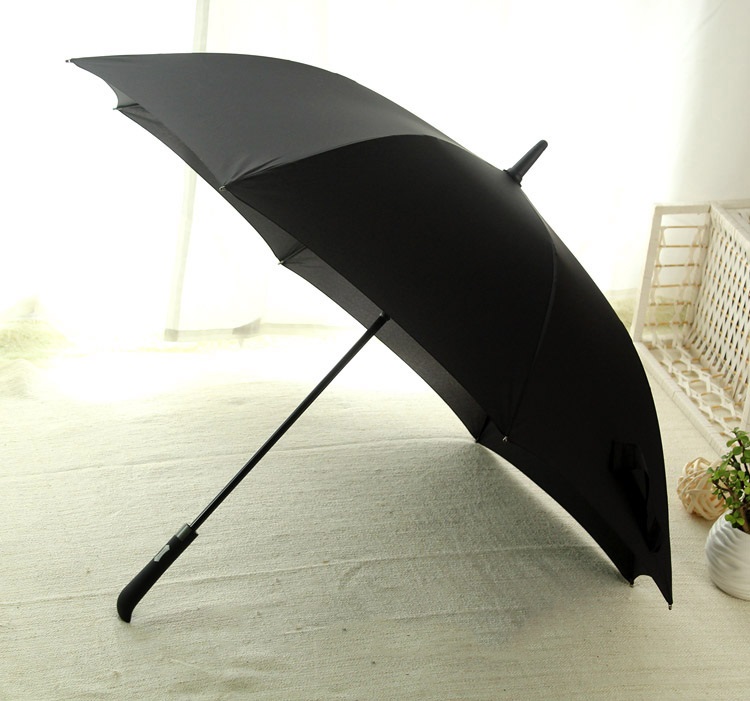 Parapluie long automatique noir profil