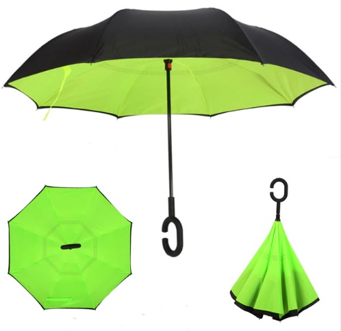 Parapluie inversé vert léger
