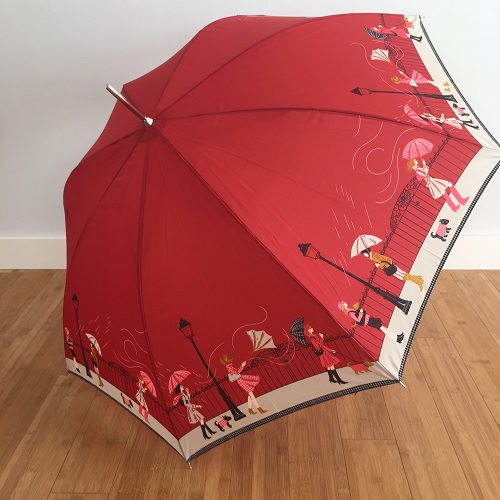 Parapluie tempete rouge