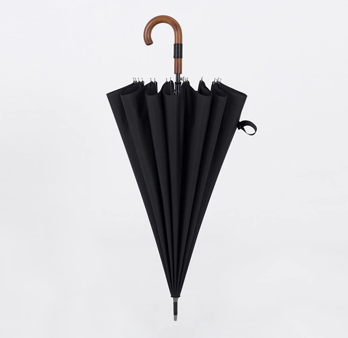 Parapluie haute résistance replié