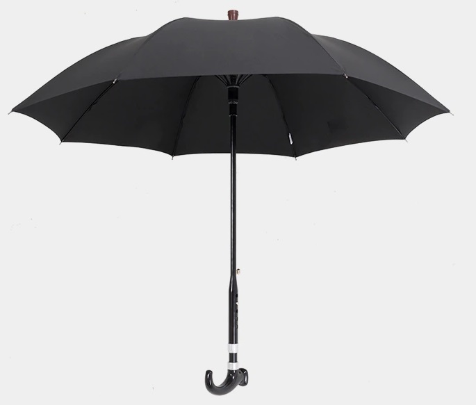 véritable parapluie canne noir