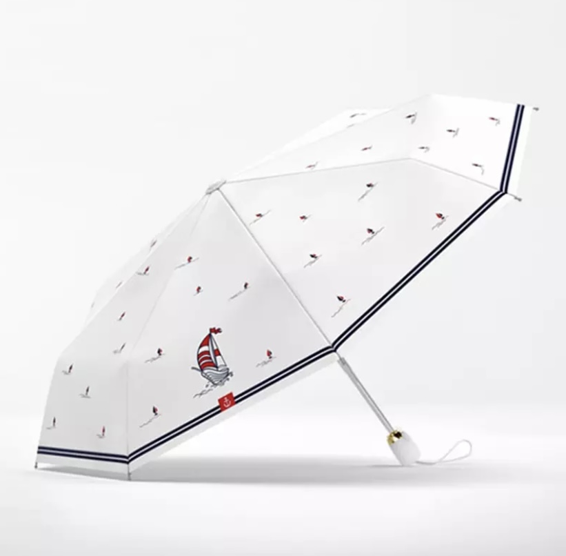 parapluie pliant navigateur blanc