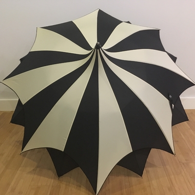 Parapluie anti vent D'Amazoni noir et blanc