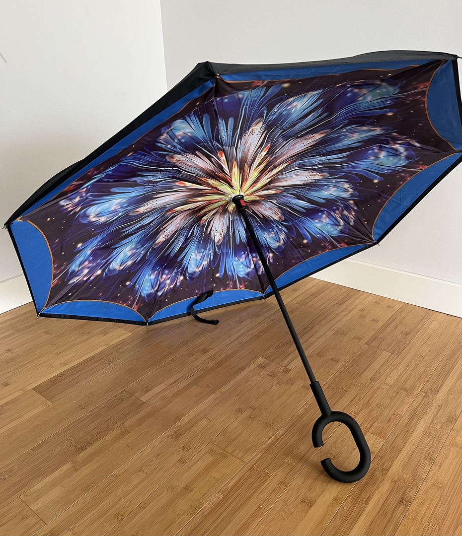 Marin Tigre Parapluie Inversé Double Couche Inversée Parapluie Pliable