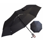 Parapluie pliant de qualité noir profil