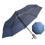 Parapluie pliant de qualité bleu rayures profil