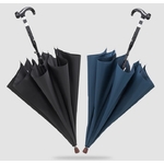 parapluie poignée canne de marche couleurs bleu ou noir