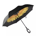parapluie inversé toile fleur de tournesol