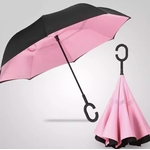 parapluie inversé rose