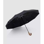 parapluie pliant noir bois