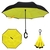 Parapluie inversé jaune orange