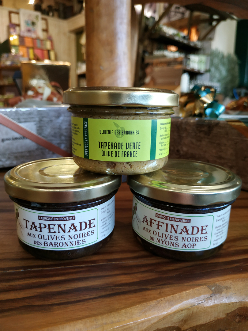Trio de tapenades noires et verte NOS OLIVES ET TAPENADES/TAPENADES