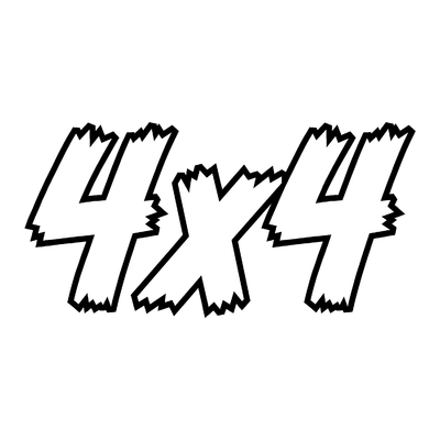 Sticker logo 4X4 ref 42