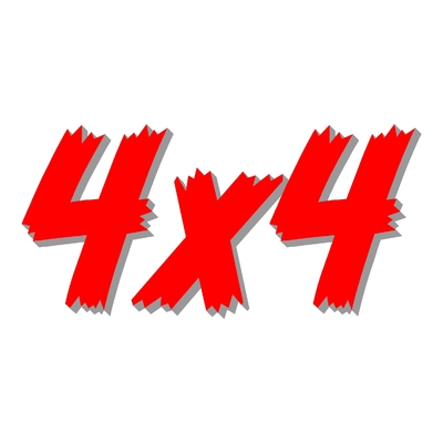 Sticker logo 4X4 ref 43