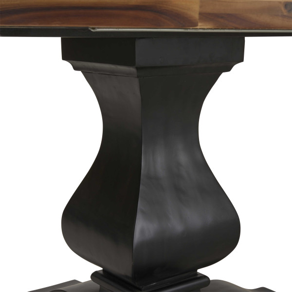 table-ronde-pied-central-noir
