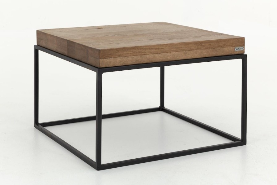 Petite Table basse Chêne et Métal - URBAN de Flamant - Industriel 60x60cm