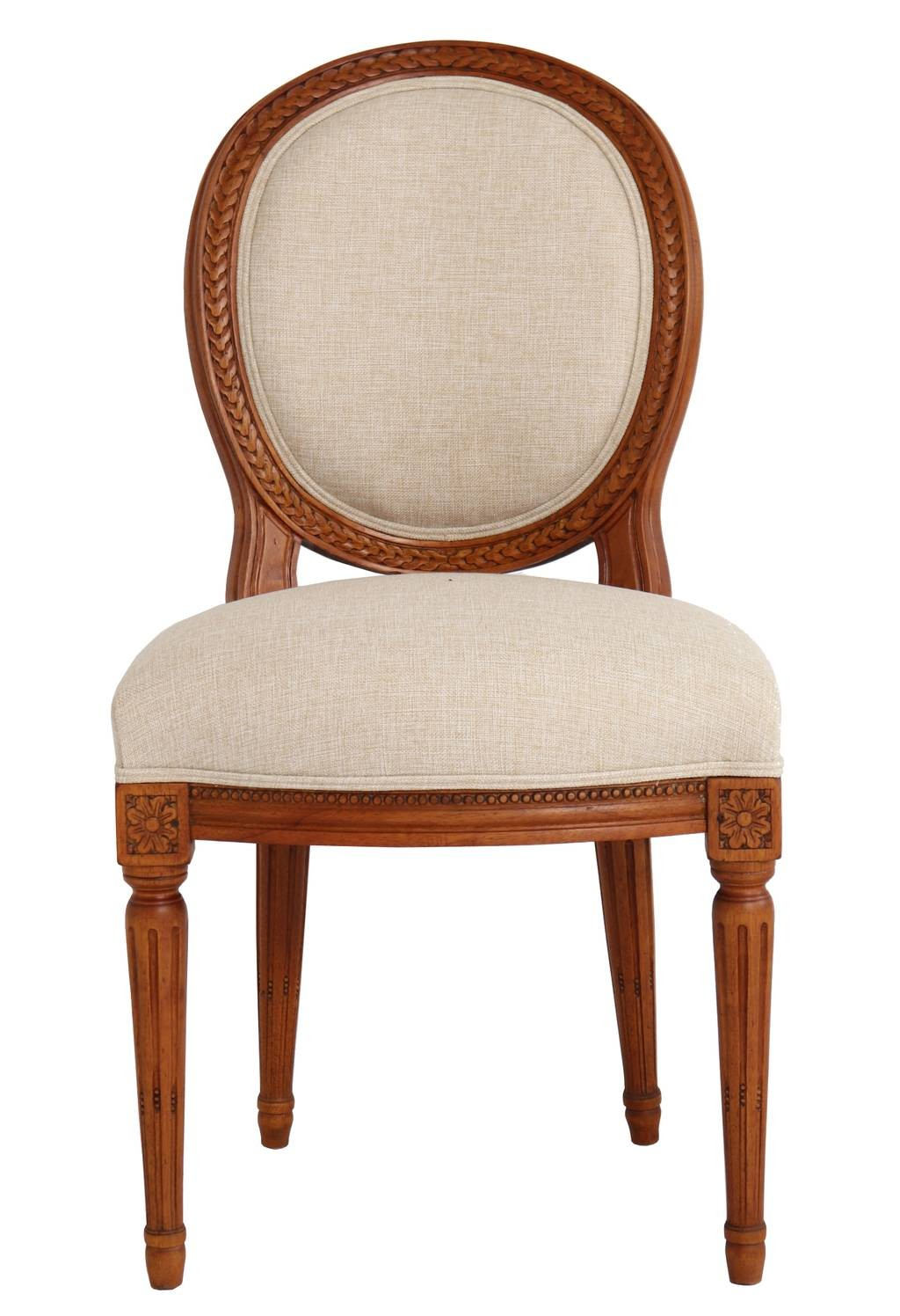 chaise-médaillon-sculpté