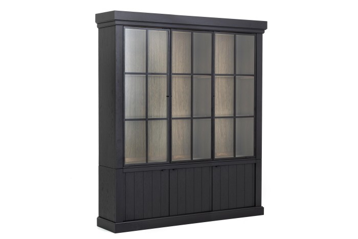 armoire-vitrée-noir-flamant-192-cm