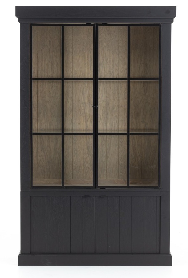 vitrine-chêne-noir-éclairage-intérieur