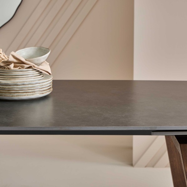 table-repas-céramique-plateau-extensible