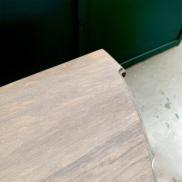 console-demi-lune-bois-plateau-chêne