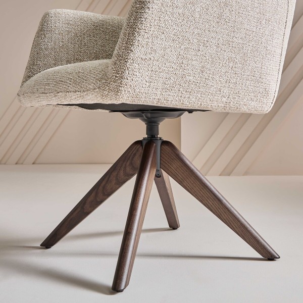 fauteuil-salle-à-manger-gris-pied-noyer