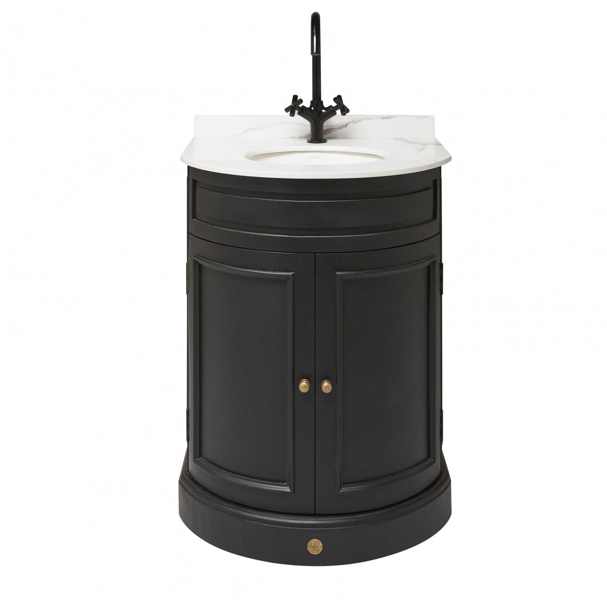 petit-meuble-vasque-noir-et-laiton-chic