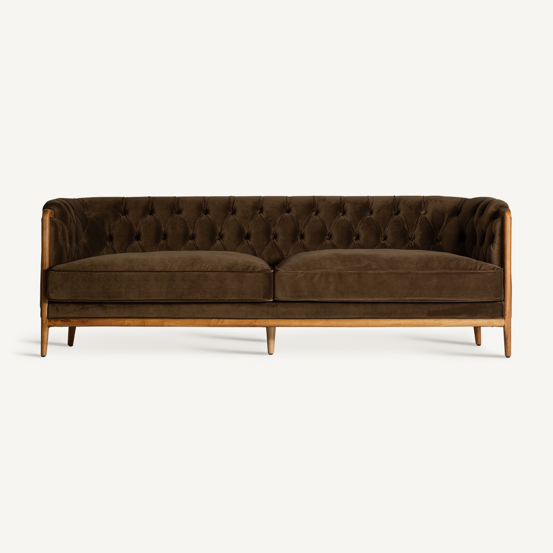 canapé-velours-vert-et-bois-228cm