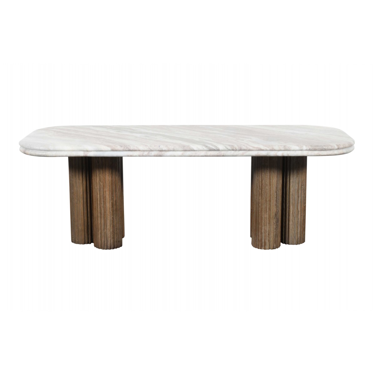 Ambiance salon contemporain avec table basse marbre