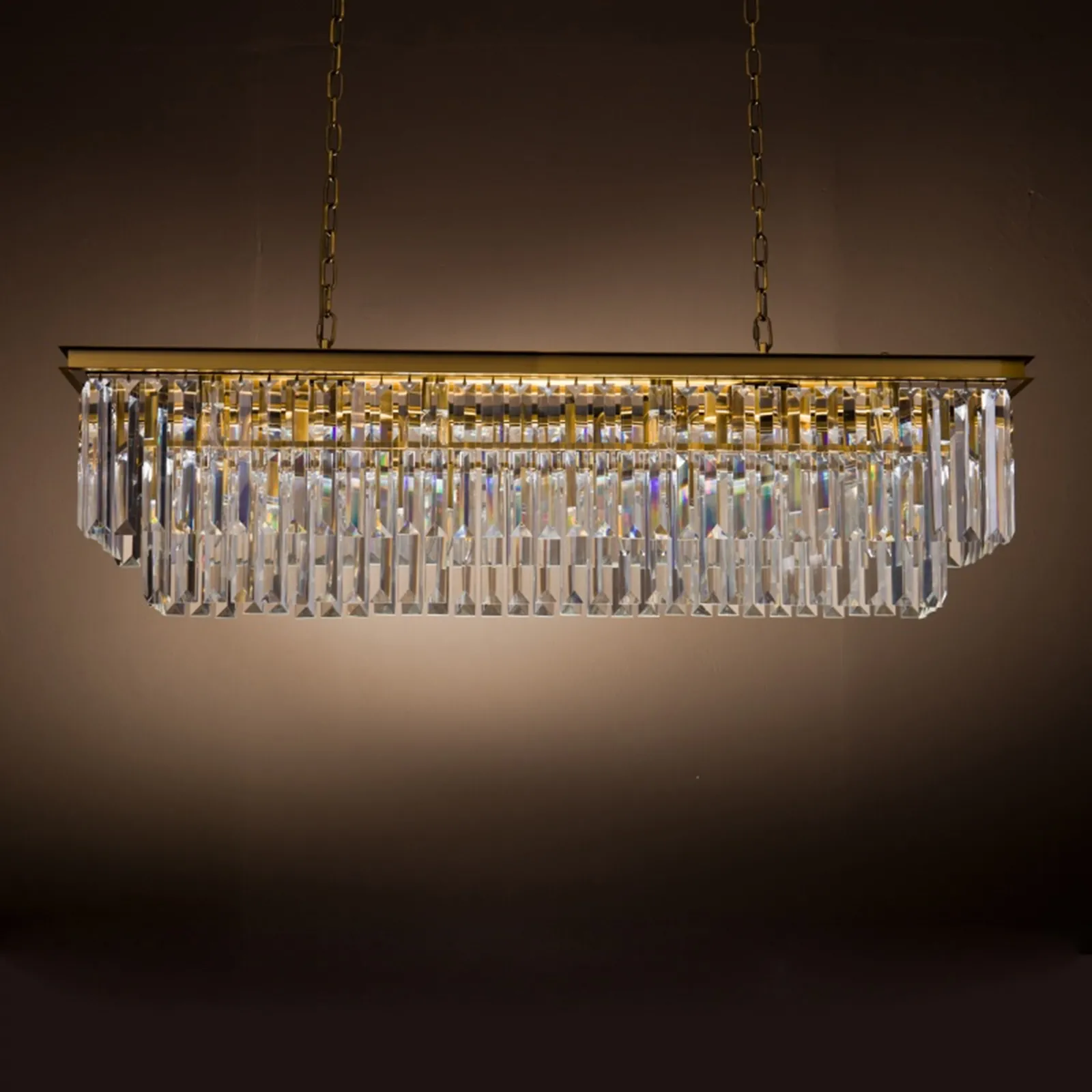 luminaire-suspendu-metal-doré-verre