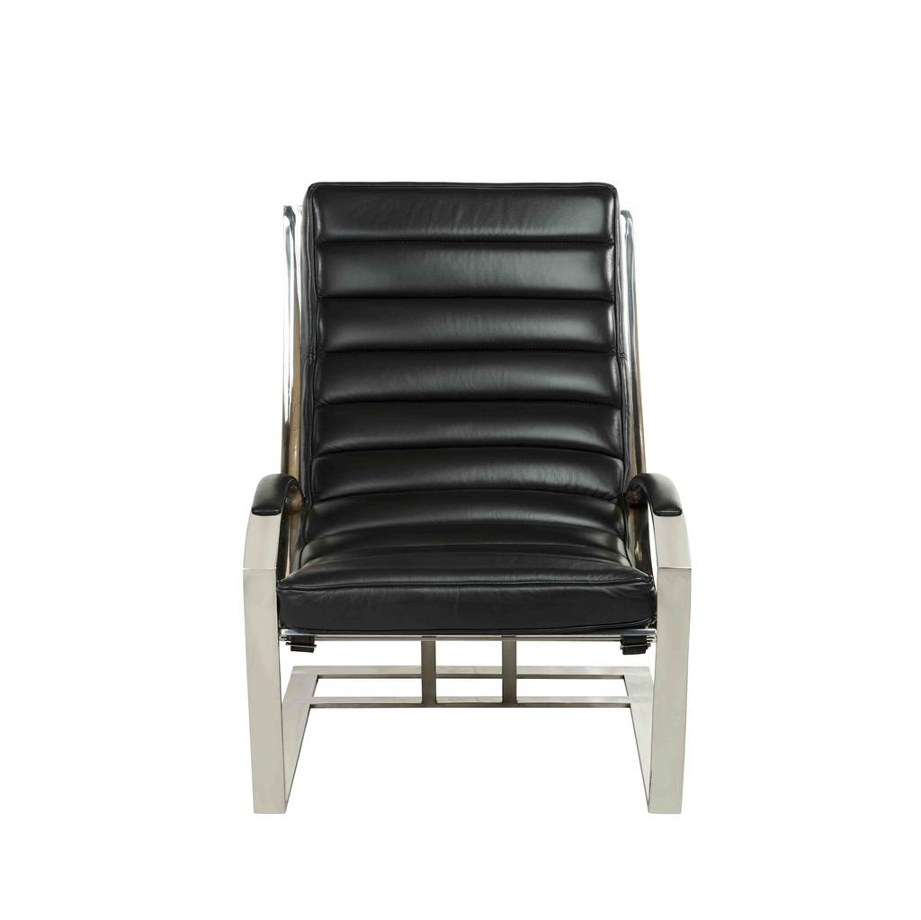 fauteuil-cuir-noir-et-inox