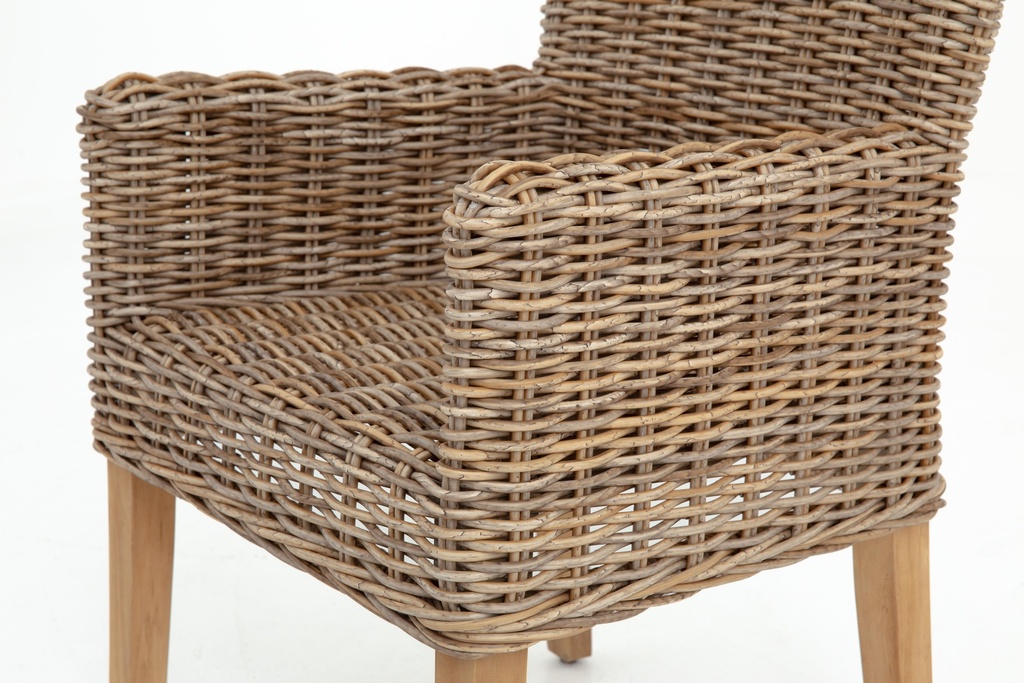 chaise-jardin-flamant-rotin-synthétique-teck