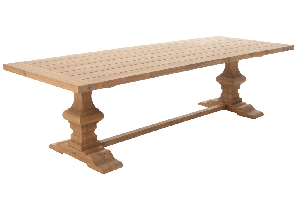 table-jardin-lina-flamant-teck-240cm