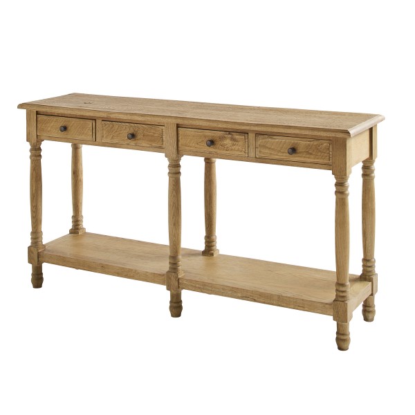 console-bois-massif-meuble-entrée-elegant