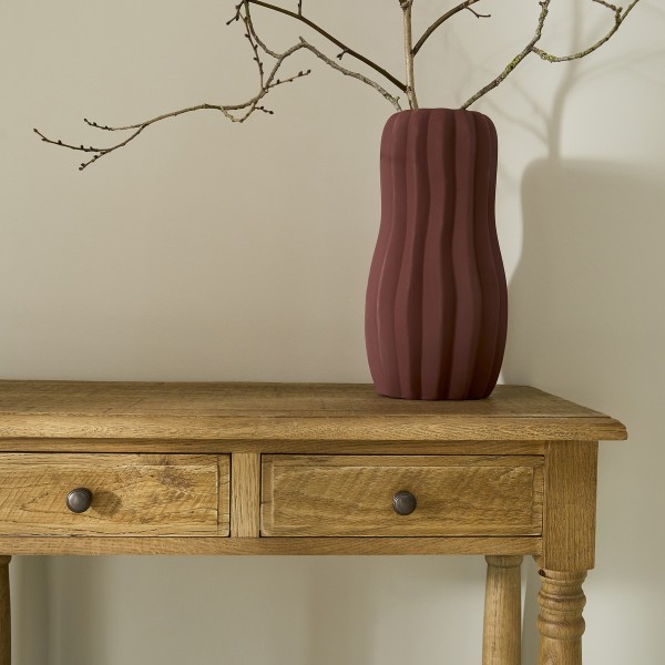 console-chene-massif-decoration-salon-entree