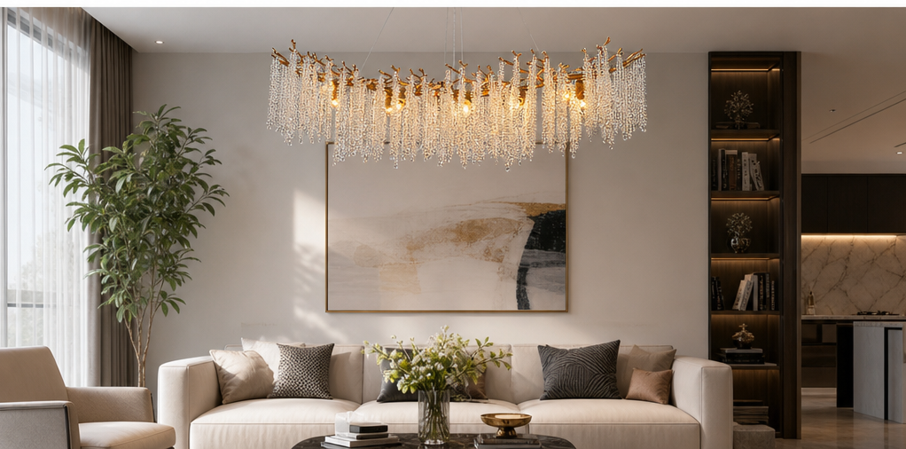 lustre-verre-cascade-design-salon