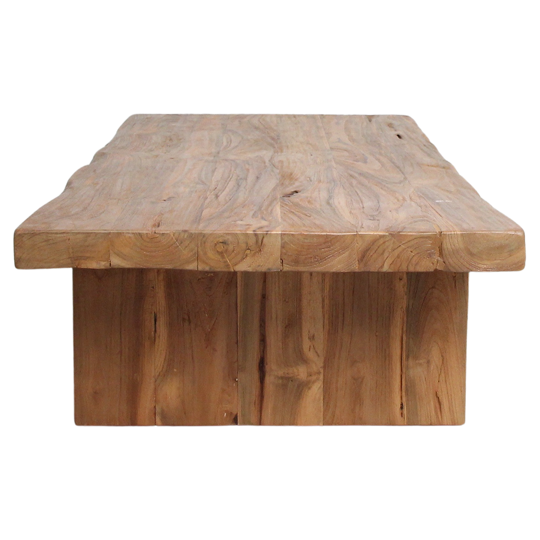 table-teck-brut-artisanale-salon