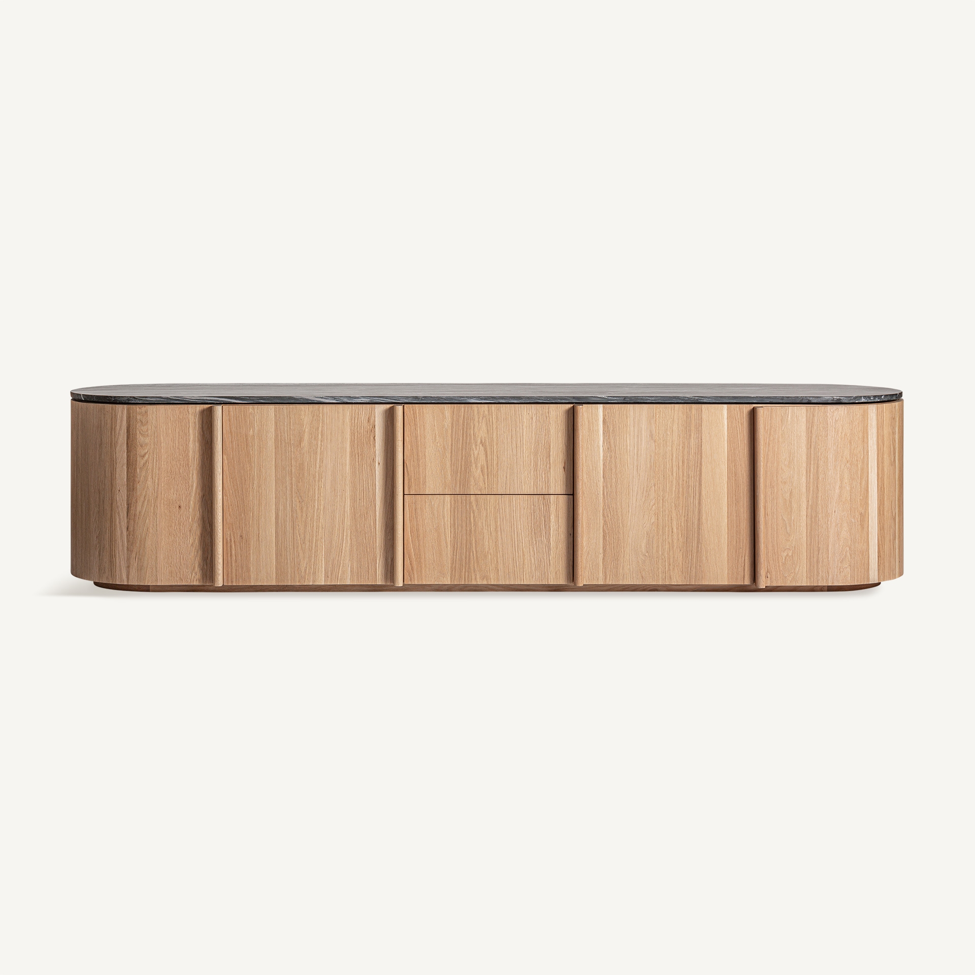 buffet-nara-chene-clair-marbre-noir-240-cm